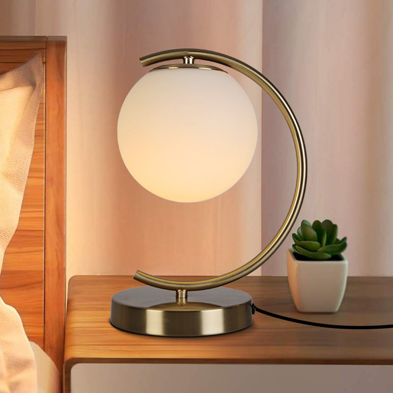 1-light Brushed Bress Bed Side Lamp Lamps For Night Stands Modern Table Lamp Aesthetic Lamp