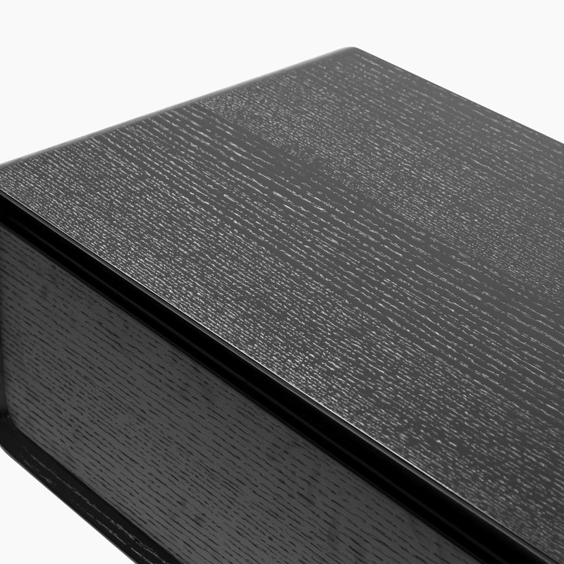 Crédence de rangement flottante l 78,74 po, Noir, noir, noir, noir