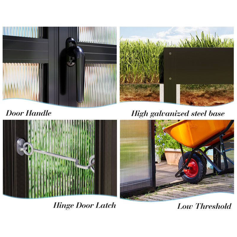 14' W x 9.5' D Learn-to Greenhouse