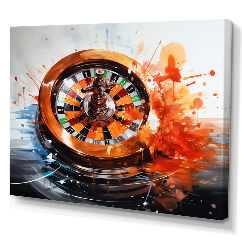 «Casino Royale Roulette II», reproduction sur toile, H 12 po x l 20 po x P 1 po, Toile tendue