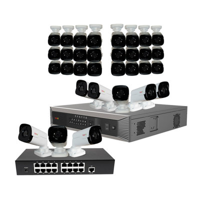 Home Imports Surveillance System 32 Channel NVR Security Cameras Modern