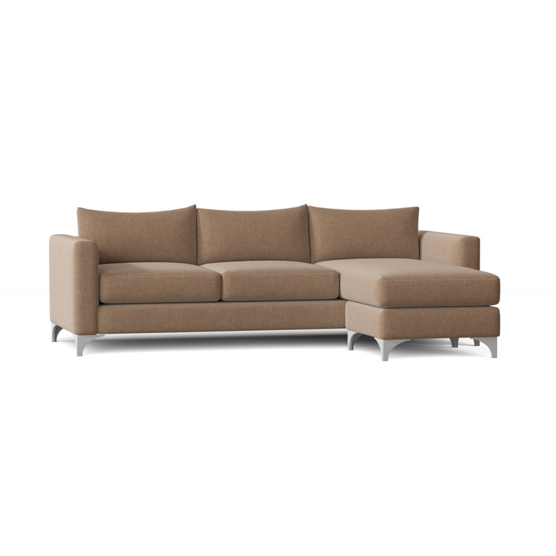 Vess Upholstered Sectional Reversible, Crafty Portobello
