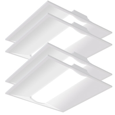 Run Bison 2x2 FT LED Troffer Light, Center Basket Panel,  20W/30W/40W, 3500K/4000K/5000K, 0-10V Dimmable, 120-277V Recessed Back-Lit Drop Ceiling Light, ETL Listed for Office Hallway