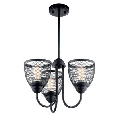 Lustre classique à 3 lumières Voclain