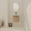 Meuble-lavabo flottant mural 18 po avec lavabo en céramique et porte d'armoire à fermeture en douceur, pour petite salle de bain-1396543195