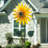 75" Hyden Metal Sunflower Wind Spinner