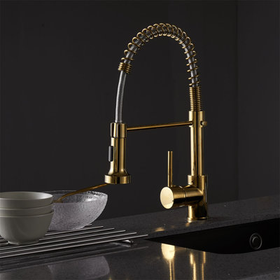 KIKO HOME Pull Down Kitchen Faucet Side Spray