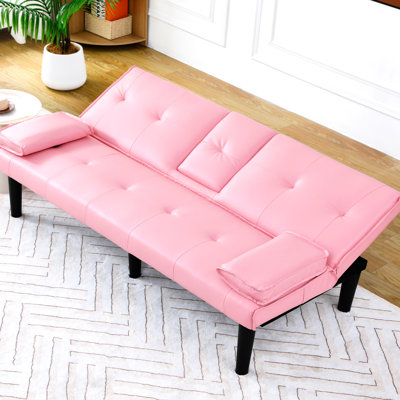 Lit rose de 67 pouces avec porte-gobelet et tissu pour utilisation durable 67, 2