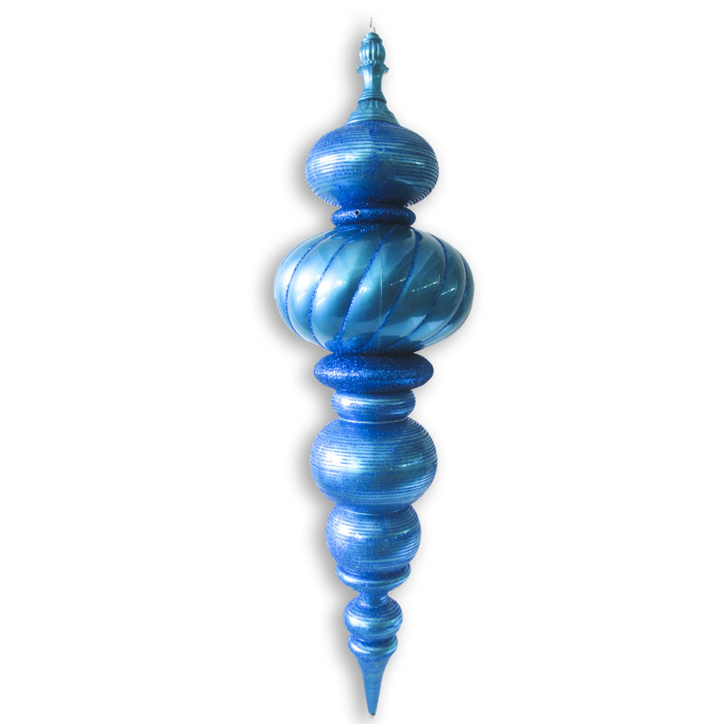 ornement Finial, Bleu, H 43 po x l 12 po x P 12 po