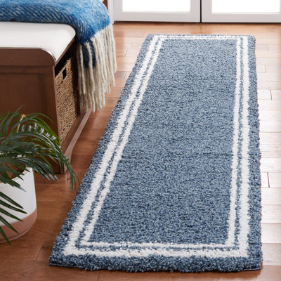 Calico Shag Performance Ivory/Blue Rug