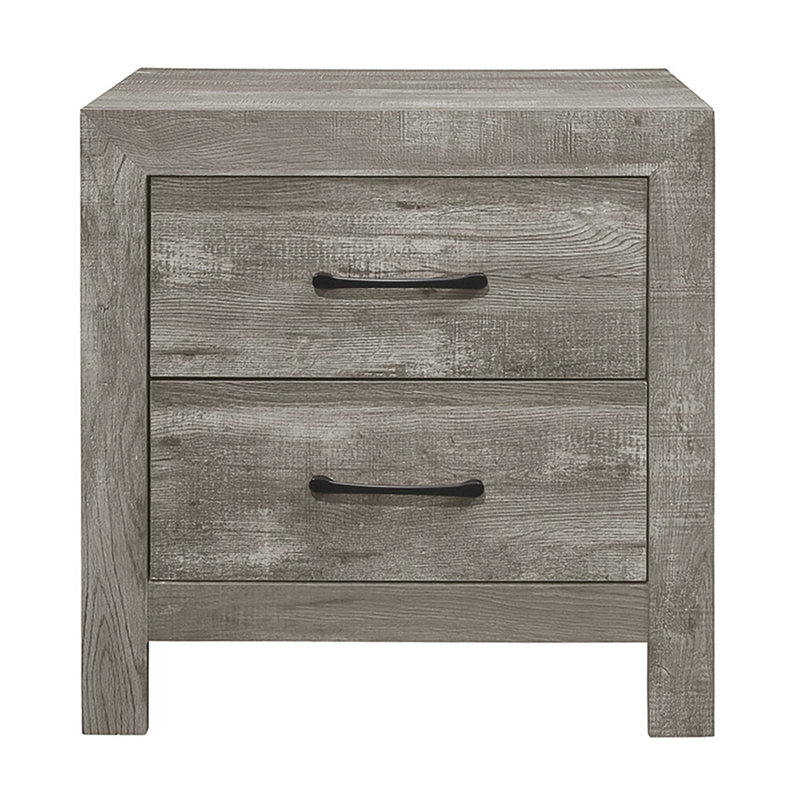 Table de chevet 2 tiroirs Dormalee, Gris
