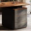 Bureau rectangulaire en bois manufacturé brun noisette-731561290-731561288