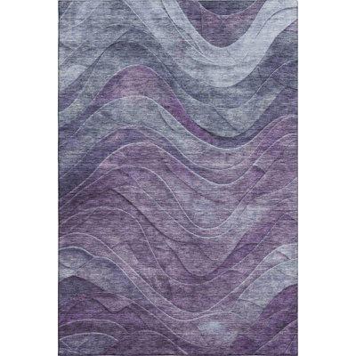 Premium Machine Washable Milardo AMF1700 Swirls Rug