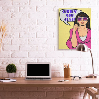 Impression d’art graphique « slang », « too you jest », une phrase féminine.