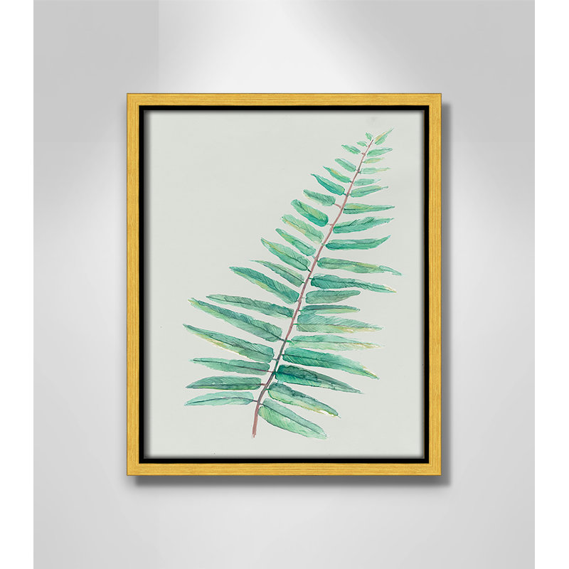 «Delicate Botanical I», reproduction d'art sur toile, Doré, H 11,5 po x l 9,5 po x P 2 po