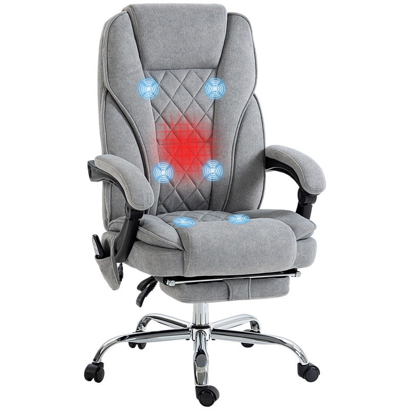 Inbox Zero Latrenda Linen Office Chair
