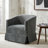 Upholstered Swivel Barrel Chair-806823571