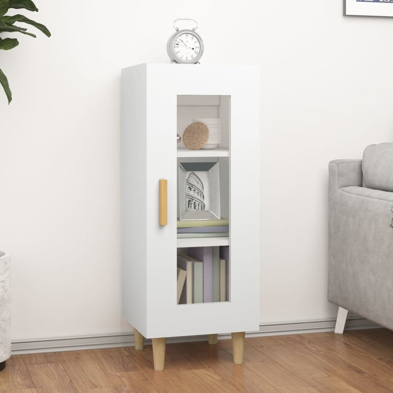Gorou 1 - Door Rectangle Accent Cabinet, High Gloss White