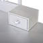 Bureau de coiffeuse à hauteur réglable avec miroir rond, tiroirs spacieux et fabrication en bois durable pour le rangement-554710912