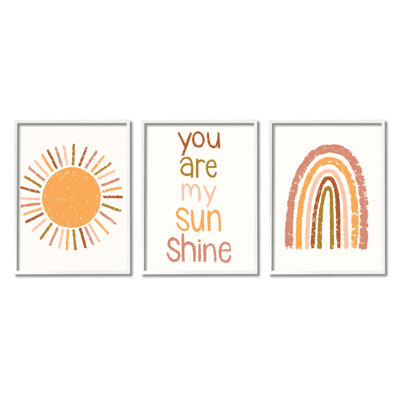 «My Sunshine Rainbow Kids», inspiration inspirante, conception de texte 3 pièces, Taylor Shannon Designs