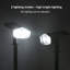 Ensemble de projecteur à DEL noir à basse tension intégré à énergie solaire