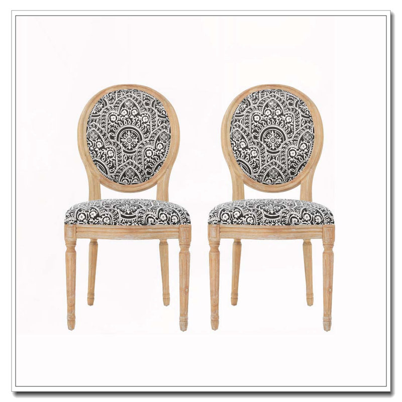 Ensemble de chaises de salle à manger, Noir blanc
