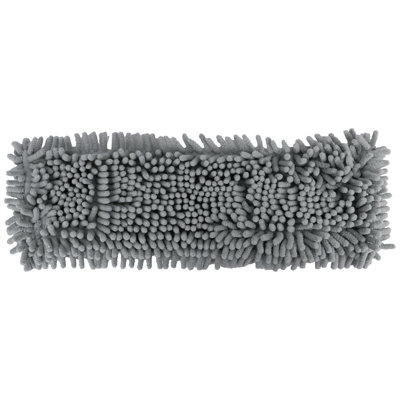 JVL Extendable Chenille Mop – Flat Floor Cleaner with Long Handle – Machine Washable Microfibre Cleaning Head – Grey