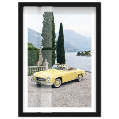 Tableau « Beurre au lac de Côme » de Notoriart, cadre noir, 40,6 x 61 cm (16 x 24 pouces), décoration murale pour salon.