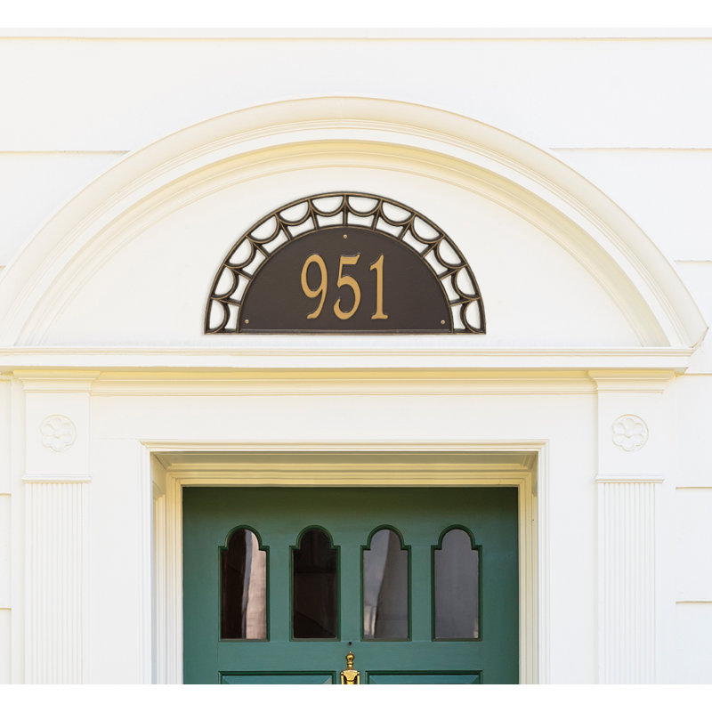 Signature Series 1-Line Wall Address Plaque, Bronze, Gold, Yes