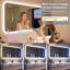 Miroir de salle de bain à DEL anti-buée avec lumières, Bluetooth, haut-parleur double puissant, température de couleur 3, intensité variable Ip66-1061012329