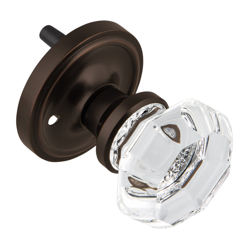 Classic Rosette with Waldorf Door Knob, Timeless Bronze, 2.375"