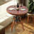 American Antique Industrial DIY Crank Table Wooden Three-Legged Table Bar Table Accent End Table-785932982