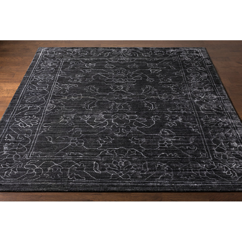 Malonne Viscose Oriental Indoor Rug, Rectangle 2' x 3'