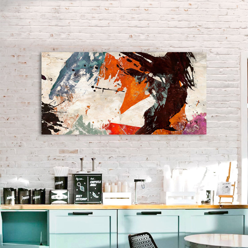 2SN5766 Abstract: Colours Dancing by Jim Stone - Wrapped Canvas Art Prints, 60cm H x 120cm W x 4cm D