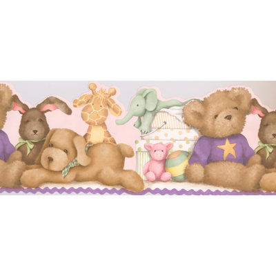Bordure de papier peint jouets en peluche sur tablette L 9,75 pi x l 180 po Teddy Bear