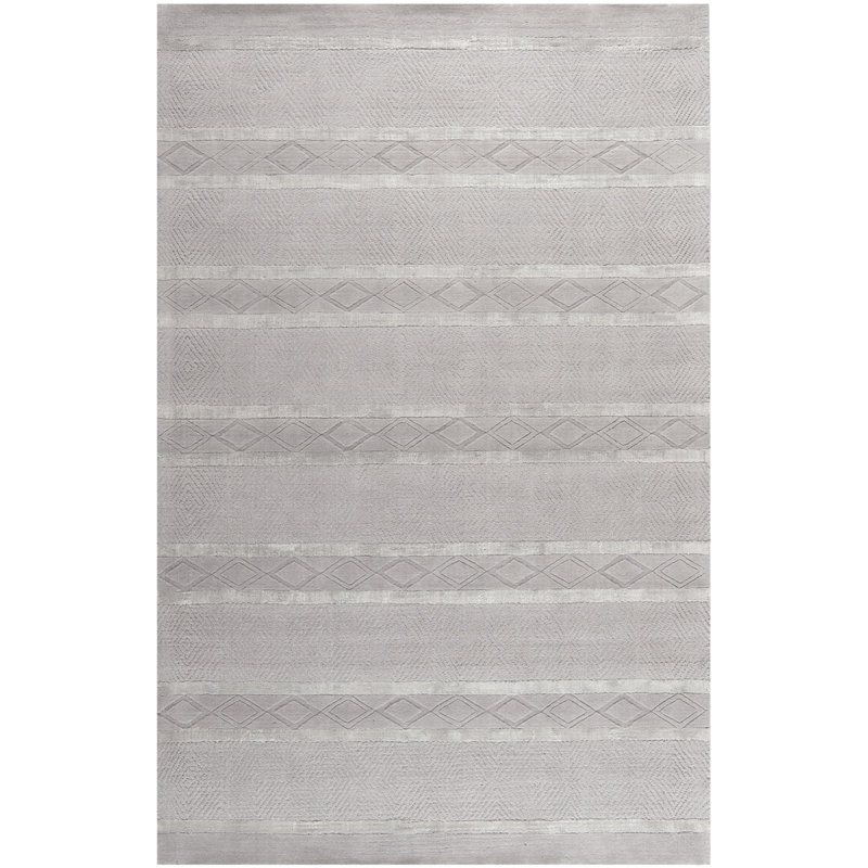Linus Striped Wool Hand Woven Indoor / Outdoor Area Rug, Rectangle 107 x 168 cm