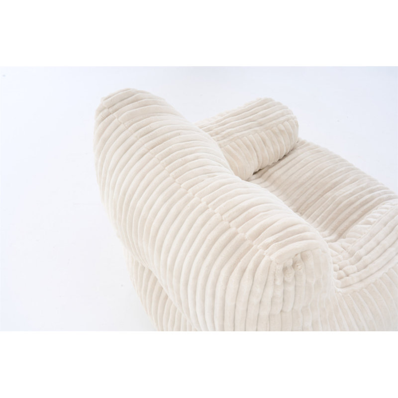 Fauteuil à billes 010-Soft Velvetoy, Beige