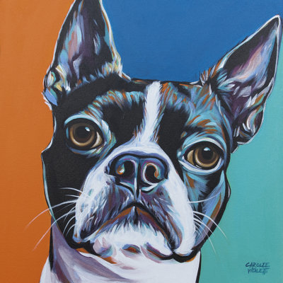 Dog Friend III 1 Piece Wrapped Canvas Painting