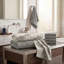 Ensemble de 3 serviettes Kreager 500 g/m² 100 % coton à séchage rapide, motifs marbrés et unis-133793346-136344133