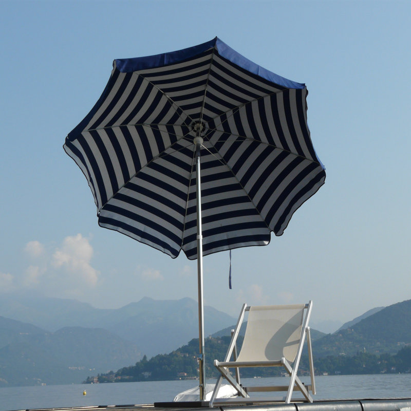 Samuelsson 200cm Beach Parasol, Striped Whiteblue