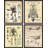 " Vintage Retro Futuristic Sci-Fi Robot Android Spaceship " 4 - Pieces-90691763-90691762