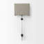 Abat-jour beige avec applique murale transparente
