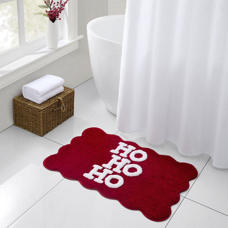 Hallmark Red Ho Ho Ho Tufted Holiday Bath Rug, 20" X 30"