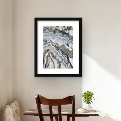 Abstract Geode - Reproduction encadrée hyperréaliste pour la décoration intérieure