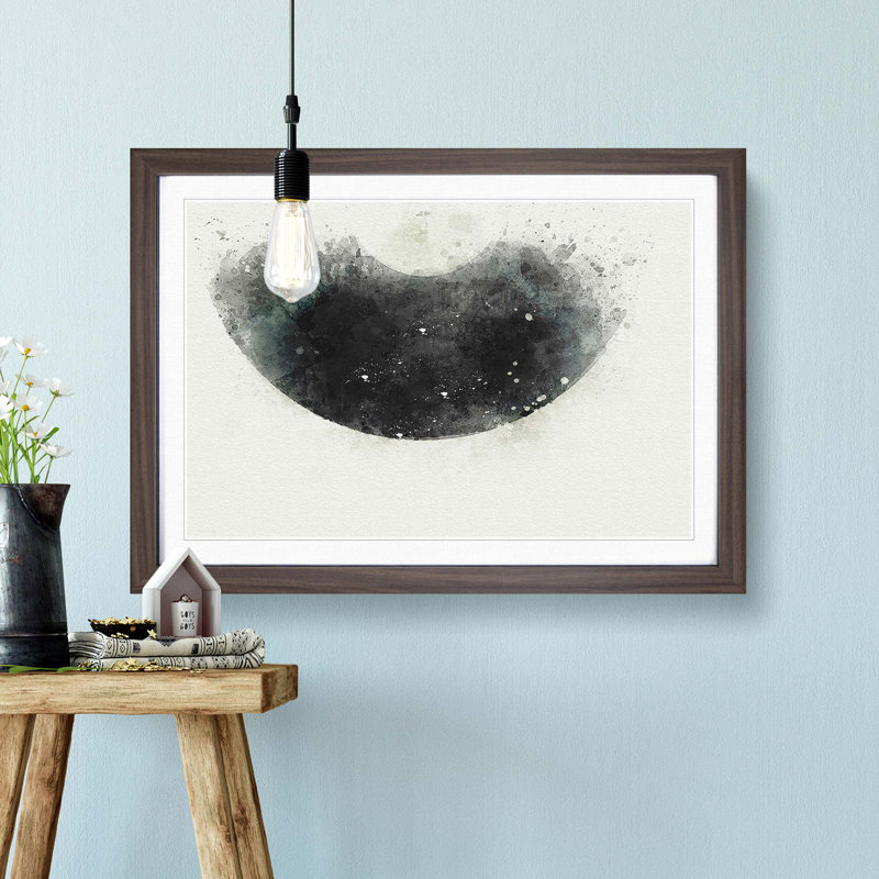 A Vinyl Record in Abstract - Framed Print, 27cm H x 36cm W x 2cm D, Walnut Framed