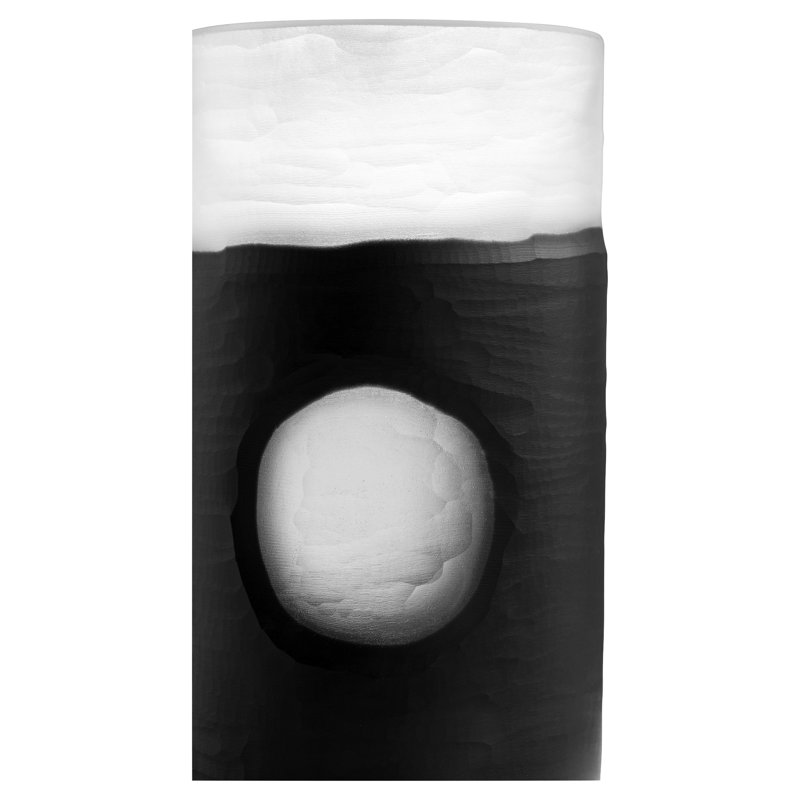 Ominous Frost Glass Table Vase