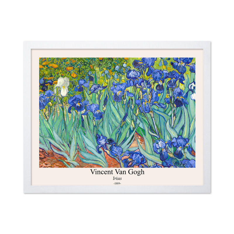 Van Gogh - Iris n ° 2, 24"H x 32"W, Poster, White Framed