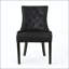 Chaise de salle à manger en microfibre touffetée à losanges - ensemble de 2