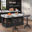 Tabouret de bar Tractor-Tabouret de bar industriel rustique-Tabouret pivotant en fonte de style campagnard - Hauteur réglable du comptoir - 22,05 à 27,95 po (rouille)-1609067122