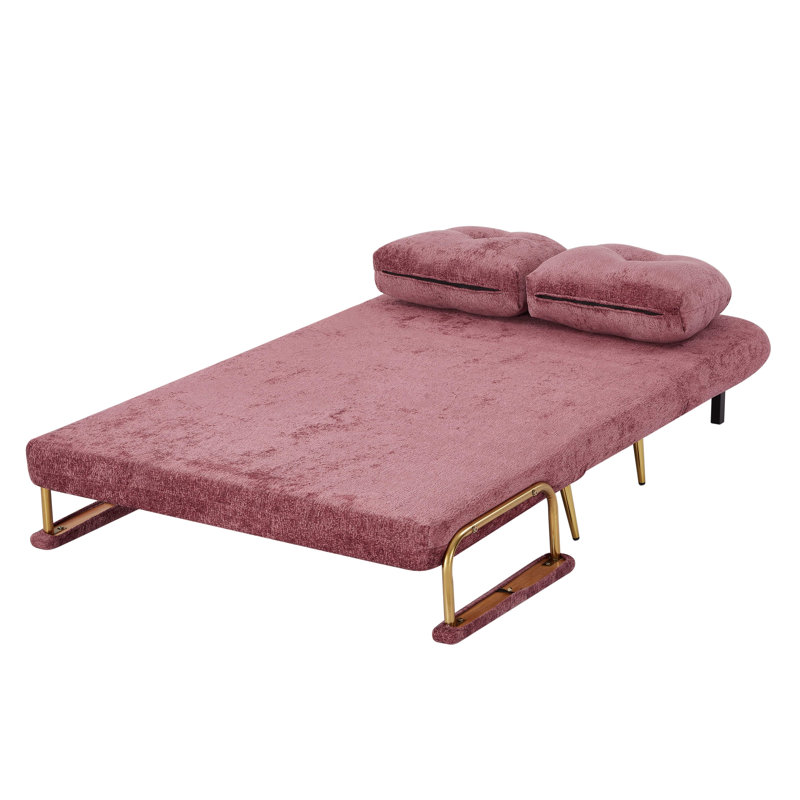 Ajaylah 2 Seater Teddy Sofa Bed, Burgundy